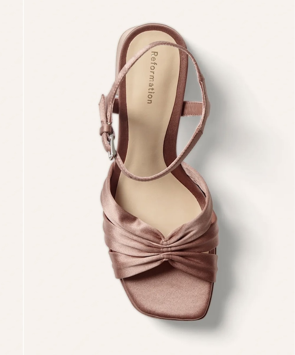 Reformation Maize Platform Sandal Praline - Size 8 - Picture 2 of 6